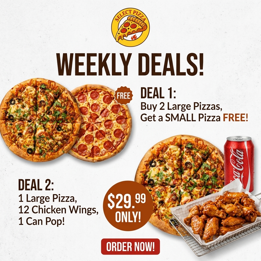 Select Pizza Calgary Special Offer - Order Online